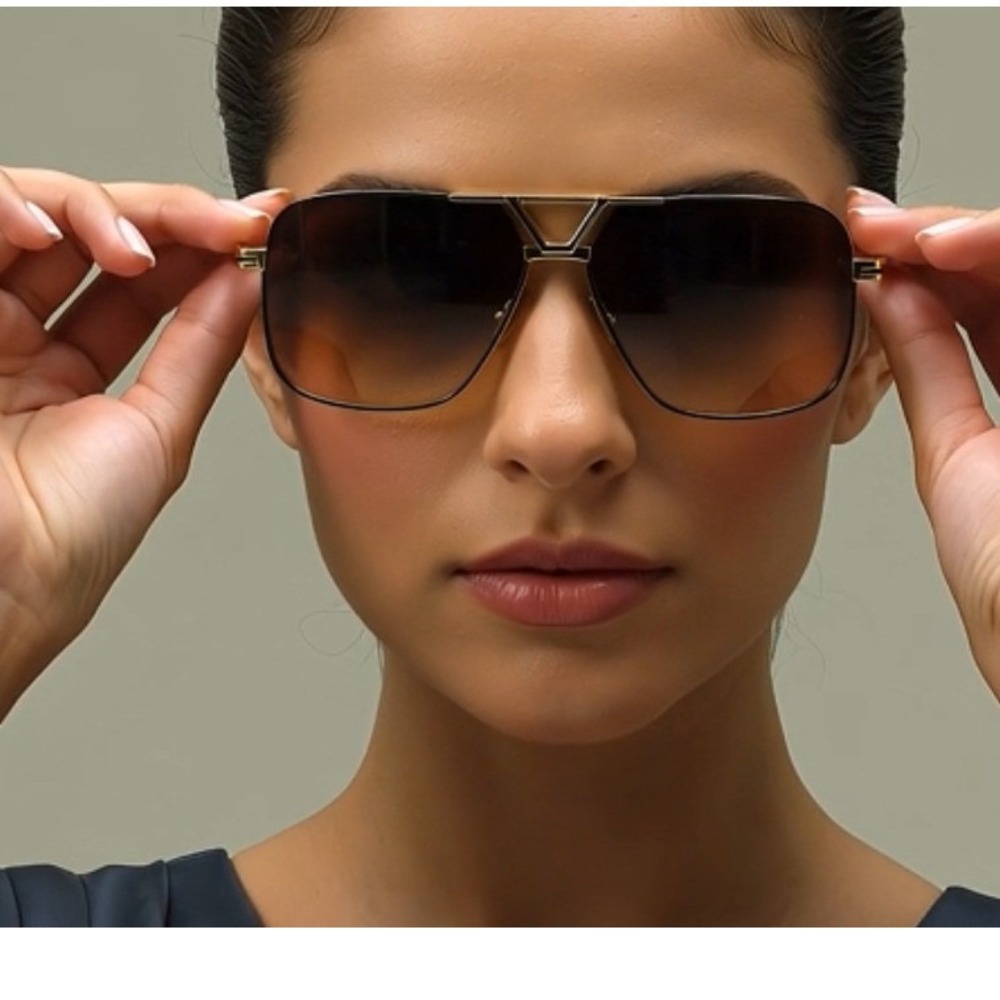 Aviator Sunglasses Gold Frame Brown Lens Fashion Sun Glasses Women Trendy Lentes